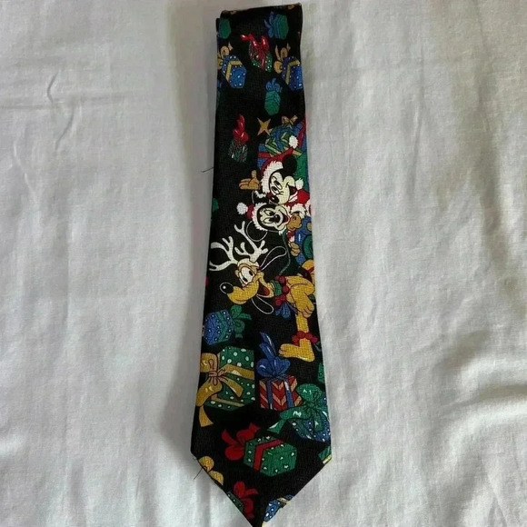 Vintage Disney Mickey Mouse Tie Mickey Unlimited Christmas Goofy Minnie Mouse - Picture 6 of 6